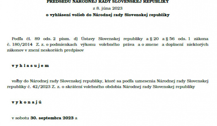 Aktuality / Parlamentné voľby 2023 - foto